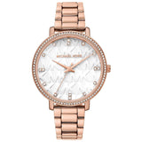 Michael Kors Pyper Three-Hand White Dial Rose Gold Steel Strap Watch For Women - MK4594 Buy Now By Michael Kors