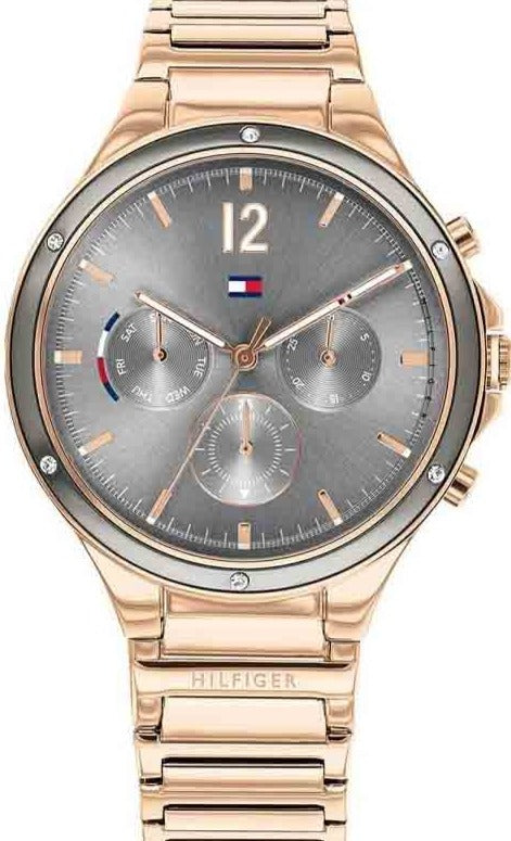 Tommy Hilfiger Eve Chronograph Quartz Grey Dial Rose Gold Steel Strap Watch For Women - 1782277 Buy Now By Tommy Hilfiger