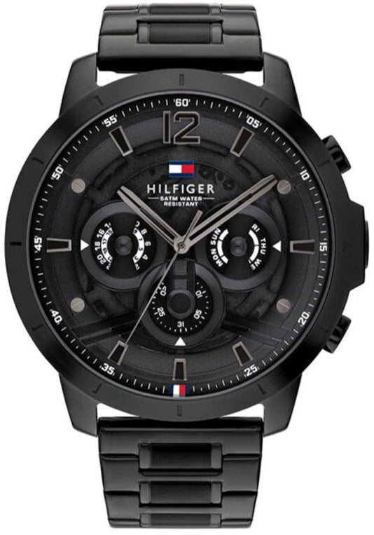 Tommy Hilfiger Classic Chronograph Black Dial Black Steel Strap Watch For Men - 1710494 Buy Now By Tommy Hilfiger