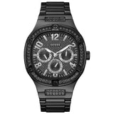 Guess Duke Glitz Crystals Black Dial Black Steel Strap Watch For Men - GW0576G3 Buy Now By Guess