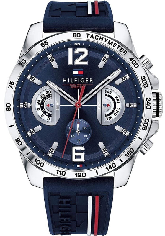 Tommy Hilfiger Decker Blue Dial Blue Rubber Strap Watch for Men - 1791476 Buy Now By Tommy Hilfiger