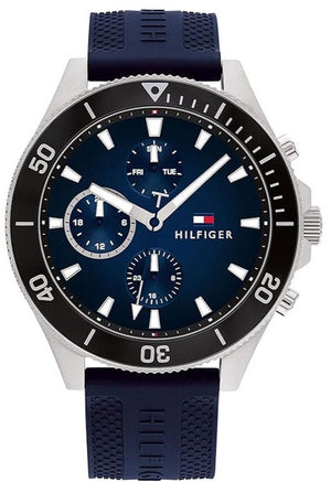 Tommy Hilfiger Larson Chronograph Blue Dial Blue Rubber Strap Watch For Men - 1791920 Buy Now By Tommy Hilfiger