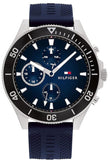 Tommy Hilfiger Larson Chronograph Blue Dial Blue Rubber Strap Watch For Men - 1791920 Buy Now By Tommy Hilfiger