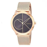 Calvin Klein Minimal Black Dial Rose Gold Mesh Bracelet Watch for Men - K3M22621 Buy Now By Calvin Klein