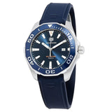 Tag Heuer Aquaracer Quartz Blue Dial Blue Rubber Strap Watch for Men - WAY101C.FT6153 Buy Now By Tag Heuer