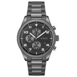 Hugo Boss View Chronograph Grey Dial Grey Steel Strap Watch For Men - 1513991 Buy Now By Hugo Boss