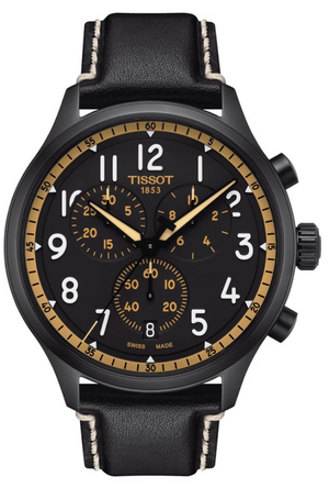 Tissot Chrono XL Vintage Chronograph Black Dial Black Leather Strap Watch For Men - T116.617.36.052.02 Buy Now By Tissot