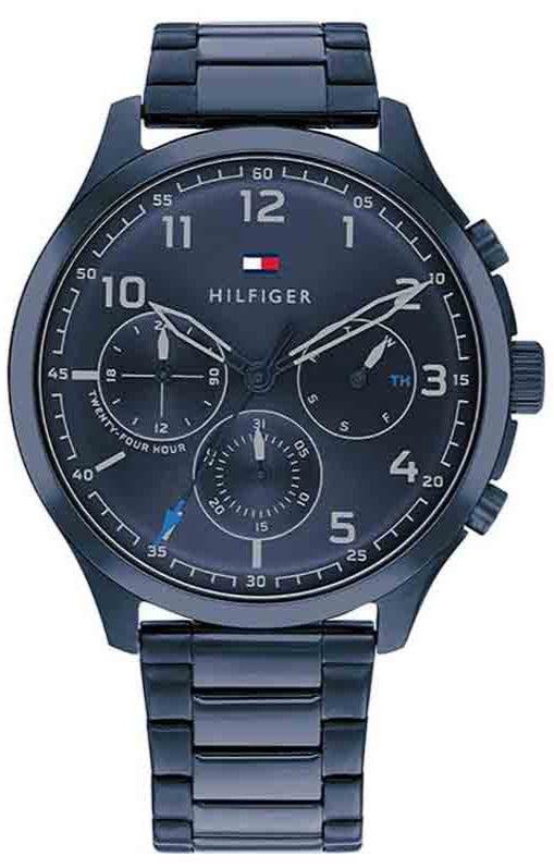 Tommy Hilfiger Asher Chronograph Blue Dial Blue Steel Strap Watch For Men - 1791853 Buy Now By Tommy Hilfiger