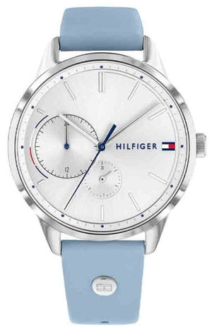 Tommy Hilfiger Brooke Silver Dial Blue Leather Strap Watch for Women - 1782023 Buy Now By Tommy Hilfiger
