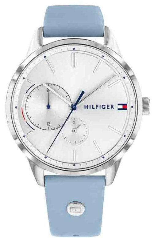 Tommy Hilfiger Brooke Silver Dial Blue Leather Strap Watch for Women - 1782023 Buy Now By Tommy Hilfiger