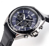 Hugo Boss Driver Sport Chronograph Blue Dial Black Leather Strap Watch for Men - 1513077 Buy Now By Hugo Boss