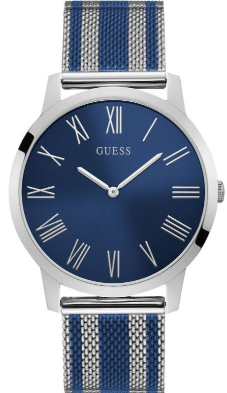 Guess Richmond Blue Dial Two Tone Mesh Bracelet Watch for Men - W1179G1 Buy Now By Guess