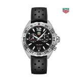 Tag Heuer Formula 1 Alarm Quartz Black Dial Black Rubber Strap Watch for Men - WAZ111A.FT8023 Buy Now By Tag Heuer