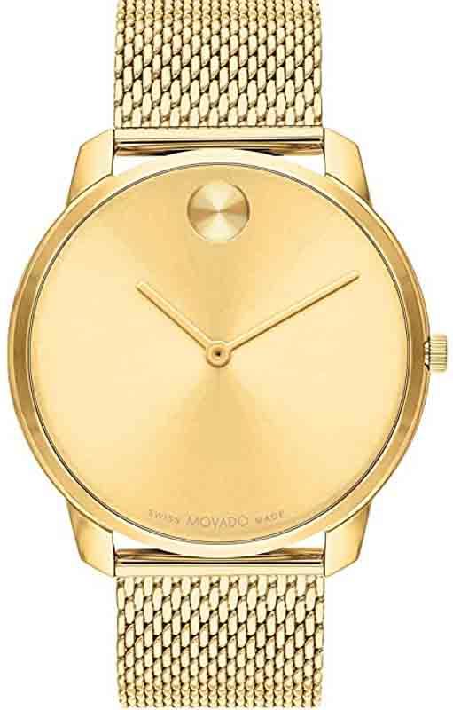 Movado Bold Gold Dial Gold Mesh Bracelet Watch For Men - 3600373 Buy Now By Movado
