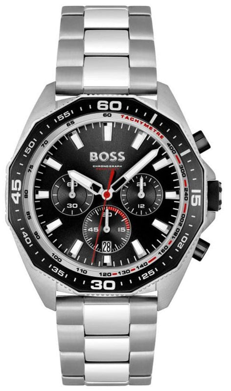 Hugo Boss Energy Chronograph Black Dial Silver Steel Strap Watch For Men - 1513971 Buy Now By Hugo Boss