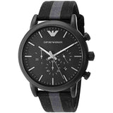 Emporio Armani Luigi Chronograph Quartz Black Dial Two Tone Nylon Strap Watch For Men - AR1948 Buy Now By Emporio Armani