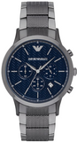 Emporio Armani Renato Chronograph Quartz Blue Dial Grey Steel Strap Watch For Men - AR2505 Buy Now By Emporio Armani