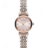 Emporio Armani Gianni T Bar Pink Dial Two Tone Steel Strap Watch For Women - AR11223 Buy Now By Emporio Armani