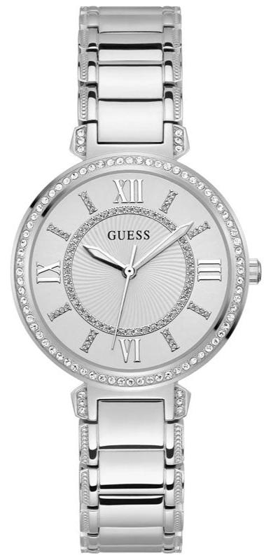 Guess Montage Quartz Silver Dial Silver Steel Strap Watch For Women - GW0588L2 Buy Now By Guess