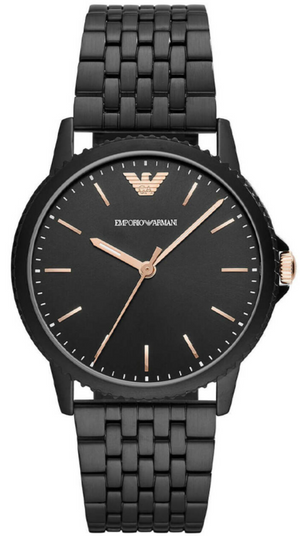Emporio Armani Interchangeable Black Dial Black Steel Strap Watch For Men - AR80021 Buy Now By Emporio Armani