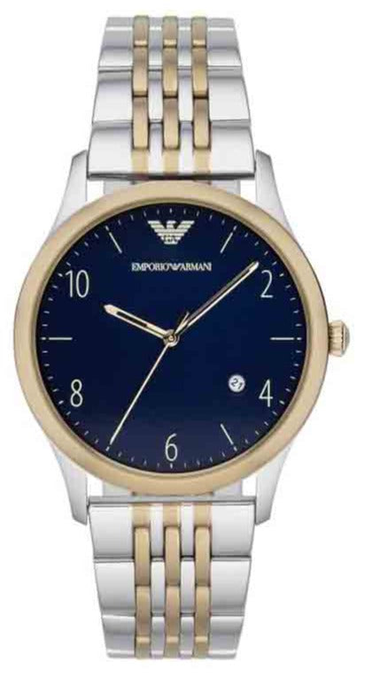 Emporio Armani Classic Quartz Blue Dial Two Tone Steel Strap Watch For Men - AR1868 Buy Now By Emporio Armani