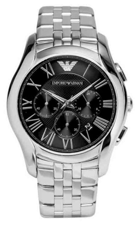 Emporio Armani Classic Chronograph Black Dial Silver Steel Strap Watch For Men - AR1786 Buy Now By Emporio Armani