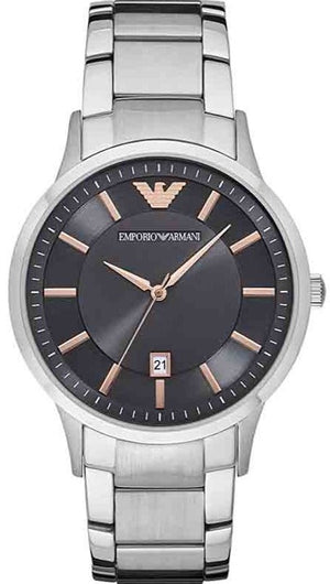 Emporio Armani Renato Quartz Black Dial Silver Steel Strap Watch For Men - AR11179 Buy Now By Emporio Armani