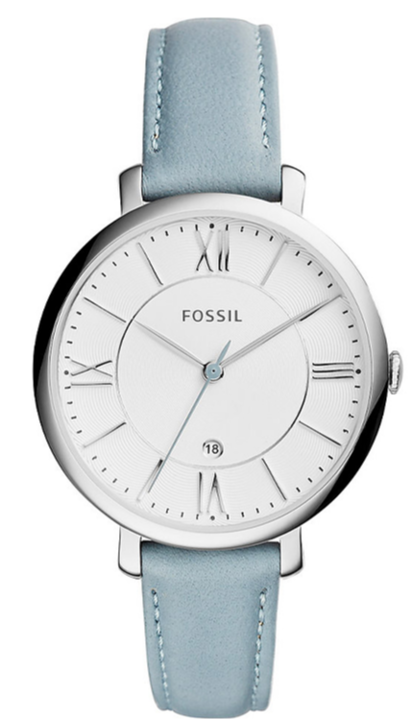 Fossil Jacqueline White Dial Light Blue Leather Strap Watch for Women - ES3821 Buy Now By Fossil