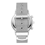 Emporio Armani Luigi Chronograph Quartz Black Dial Silver Mesh Bracelet Watch For Men - AR11429 Buy Now By Emporio Armani