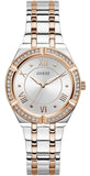 Guess Cosmo Quartz Silver Dial Two Tone Steel Strap Watch For Women - GW0033L9 Buy Now By Guess