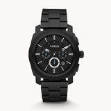 Fossil Machine Chronograph Black Dial Black Steel Strap Watch for Men - FS4552 Buy Now By Fossil