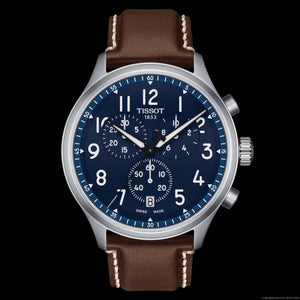 Tissot Chrono XL Vintage Blue Dial Brown Leather Strap Watch For Men - T116.617.16.042.00 Buy Now By Tissot