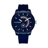 Tommy Hilfiger Denim Quartz Blue Dial Blue Rubber Strap Watch for Men - 1791482 Buy Now By Tommy Hilfiger