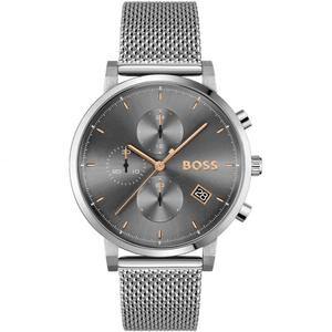 Hugo Boss Integrity Grey Dial Silver Mesh Bracelet Watch for Men - 1513807 Buy Now By Hugo Boss