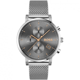 Hugo Boss Integrity Grey Dial Silver Mesh Bracelet Watch for Men - 1513807 Buy Now By Hugo Boss