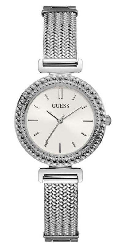 Guess Quartz Silver Dial Silver Mesh Bracelet Watch For Women - W1152L1 Buy Now By Guess