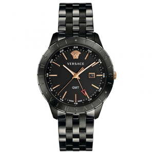Versace Univers Quartz Black Dial Black Steel Strap Watch for Men - VEBK00618 Buy Now By Versace