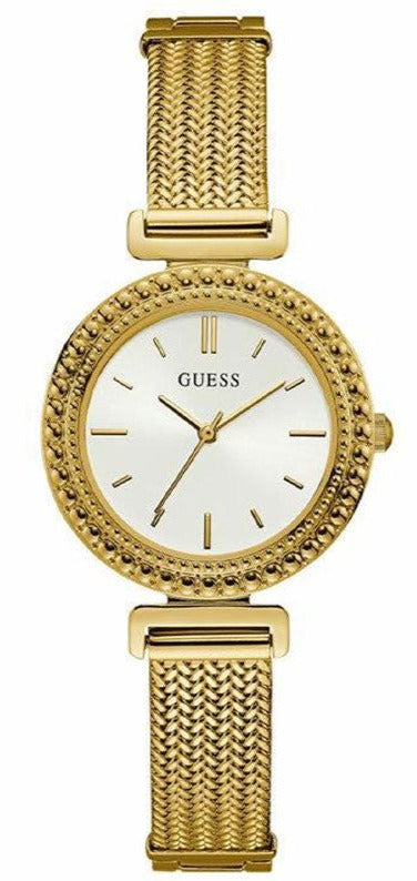Guess Quartz White Dial Gold Steel Strap Watch For Women - W1152L2 Buy Now By Guess