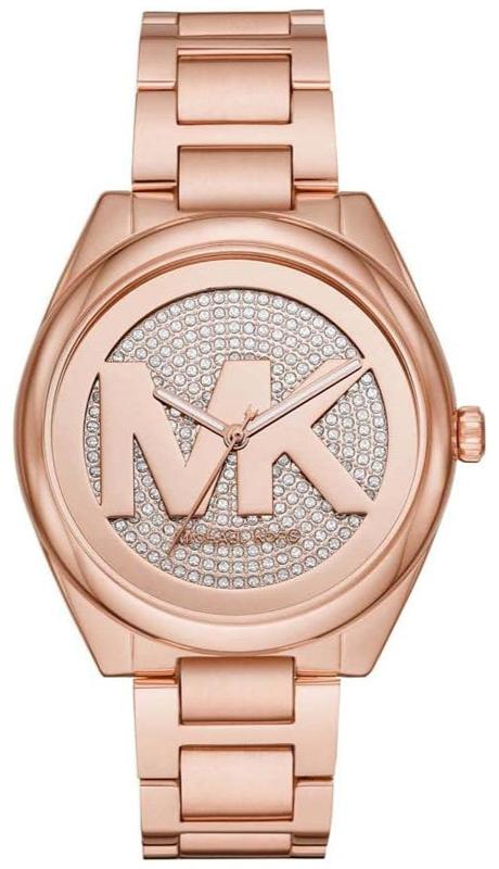 Michael Kors Janelle Quartz Crystals Rose Gold Dial Rose Gold Steel Strap Watch For Women - MK7312 Buy Now By Michael Kors
