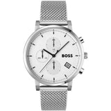 Hugo Boss Skymaster White Dial Silver Mesh Bracelet Watch for Men - 1513933 Buy Now By Hugo Boss