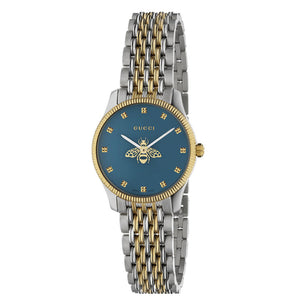 Gucci G Timeless Quartz Blue Dial Two Tone Steel Strap Watch For Women - YA1265029 Buy Now By Gucci