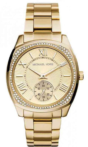 Michael Kors Byrn Quartz Gold Dial Gold Steel Strap Watch For Women - MK6134 Buy Now By Michael Kors