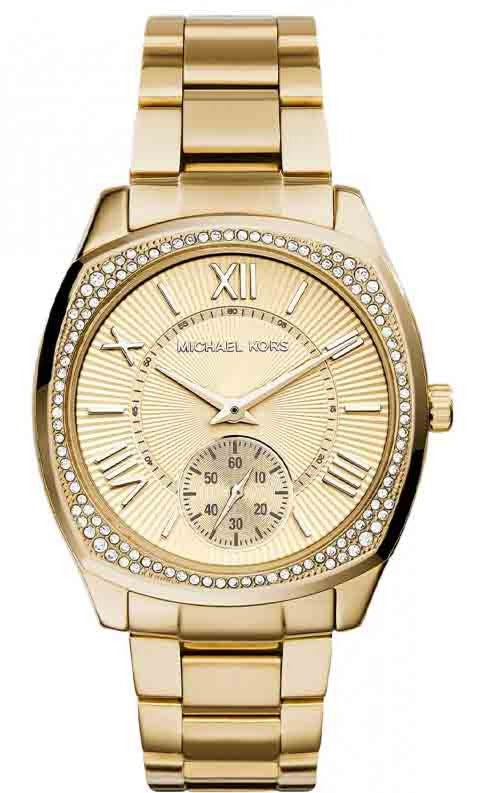 Michael Kors Byrn Quartz Gold Dial Gold Steel Strap Watch For Women - MK6134 Buy Now By Michael Kors