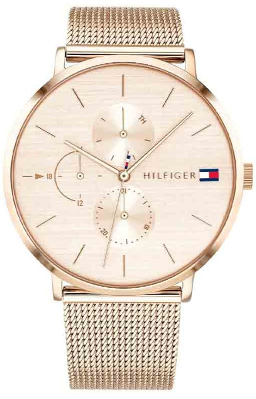 Tommy Hilfiger Jenna Quartz Rose Gold Dial Rose Gold Mesh Bracelet Watch For Women - 1781944 Buy Now By Tommy Hilfiger