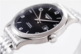 Longines Record Black Dial Automatic Stainless Steel 40mm Watch for Men - L2.821.4.56.6 Buy Now By Longines