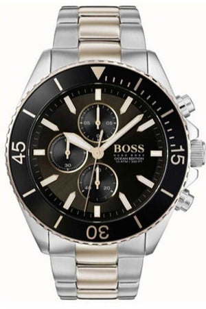 Hugo Boss Ocean Edition Black Dial Two Tone Steel Strap Watch for Men - 1513705 Buy Now By Hugo Boss