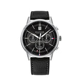 Tommy Hilfiger Kyle Quartz Black Dial Black Leather Strap Watch for Men - 1791630 Buy Now By Tommy Hilfiger