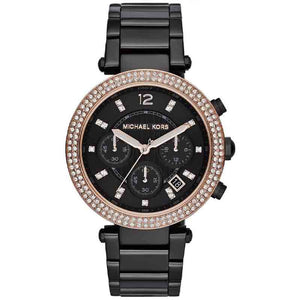 Michael Kors Parker Diamonds Black Dial Black Steel Strap Watch for Women - MK5885 Buy Now By Michael Kors