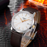Tissot T Classic Dream White Dial Brown Leather Strap Watch for Men - T033.410.26.011.01 Buy Now By Tissot