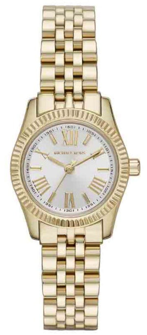 🎁 Michael Kors Lexington Quartz Silver Dial Gold Steel Strap Watch For Women - MK3229 (100% off) Authentic Buy Shop Now